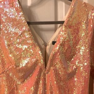 Pink peach sequin cocktail dress from Venus Medium